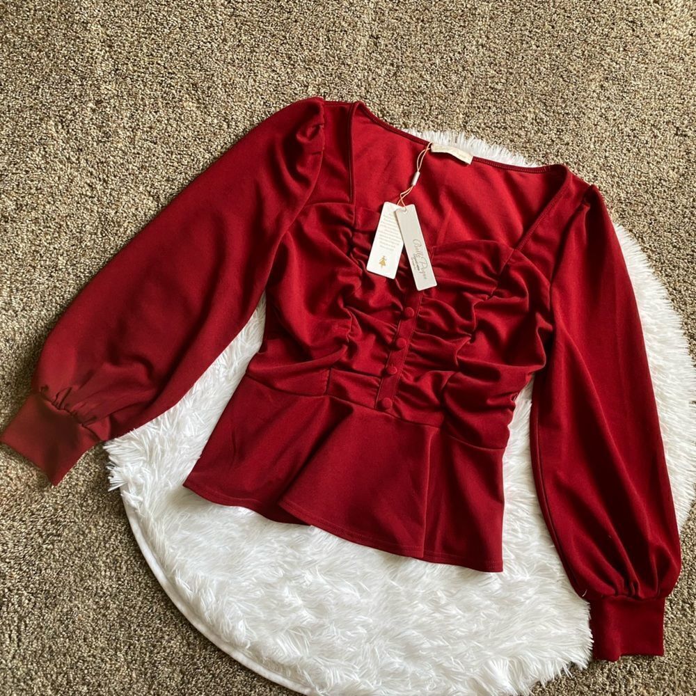 Elegant Red Women's Top